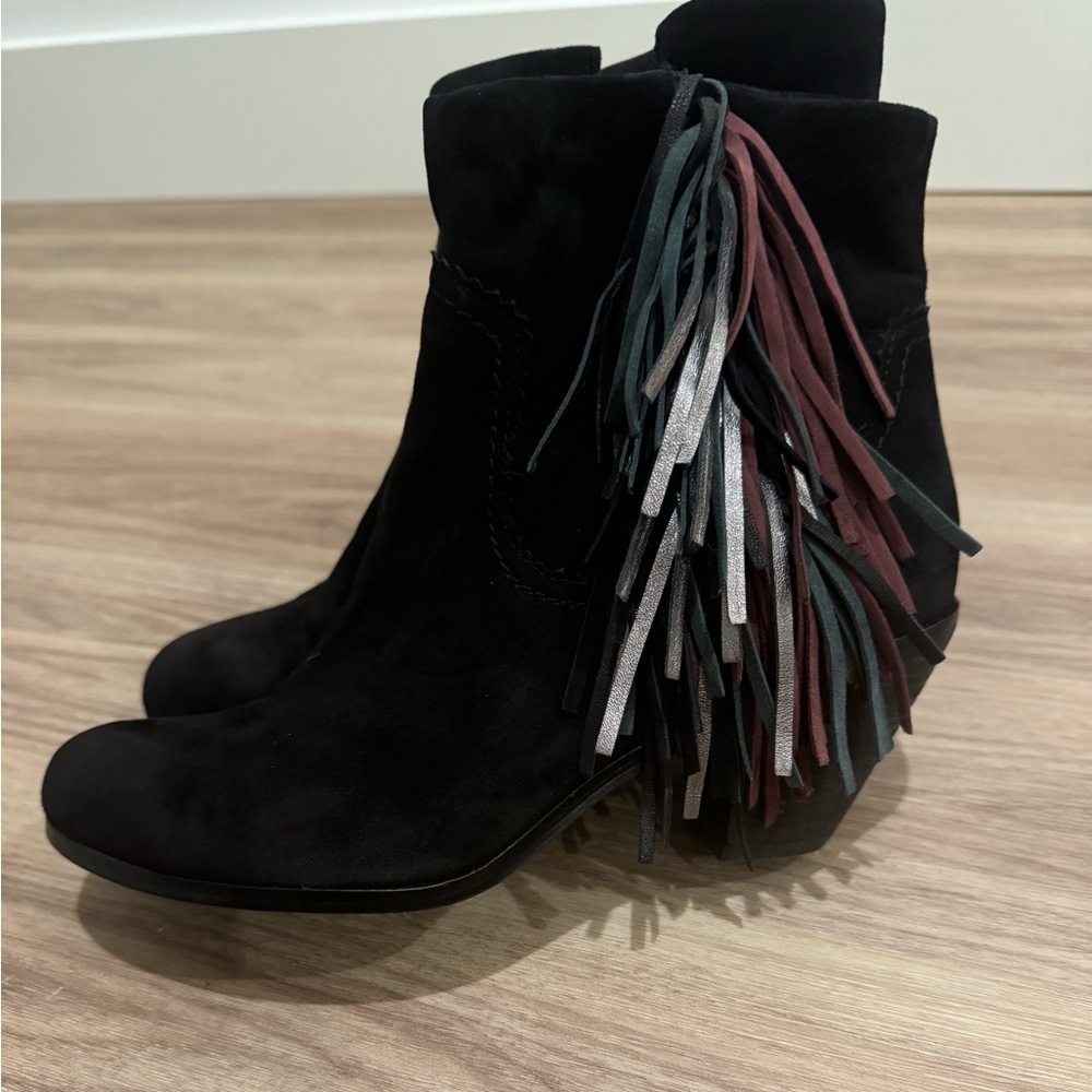 Sam Edelman Suede Fringe booties.